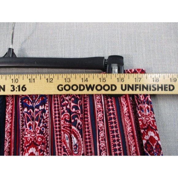 Vintage-Inspired Womens 1X Skirt Paisley Striped Pattern - Picture 4 of 8